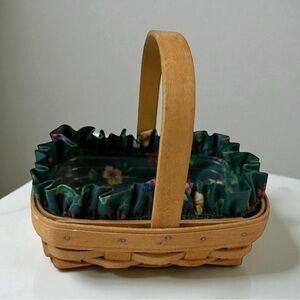Longaberger Basket with Green Liner